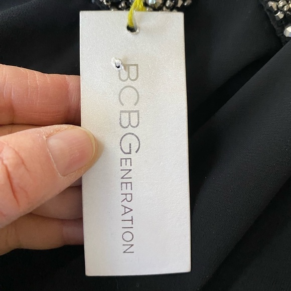 BCBG Generation Black Dress Sequin Detailing NWT M - Picture 11 of 13